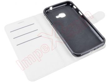 White book case with internal support for Samsung Galaxy XCover 4, G390F